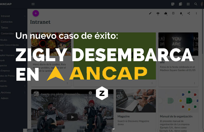 ANCAP seleccionó ZIGLY para su Intranet